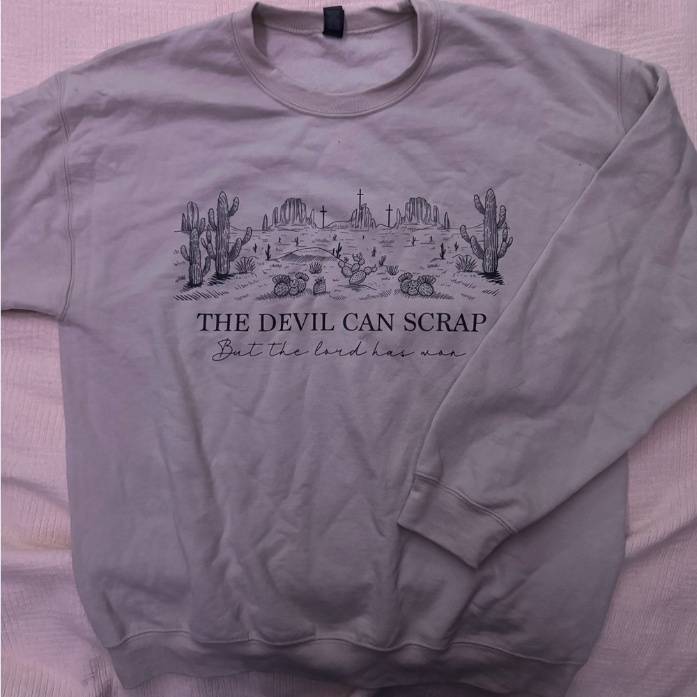 Gildan Women's Gray Sweatshirt with zach bryan quote